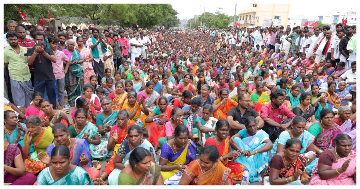 தேனி அதிர்ந்தது.. 98 கிராமங்களின் 5,000 பேர் பங்கேற்ற பிரம்மாண்ட போராட்டம்