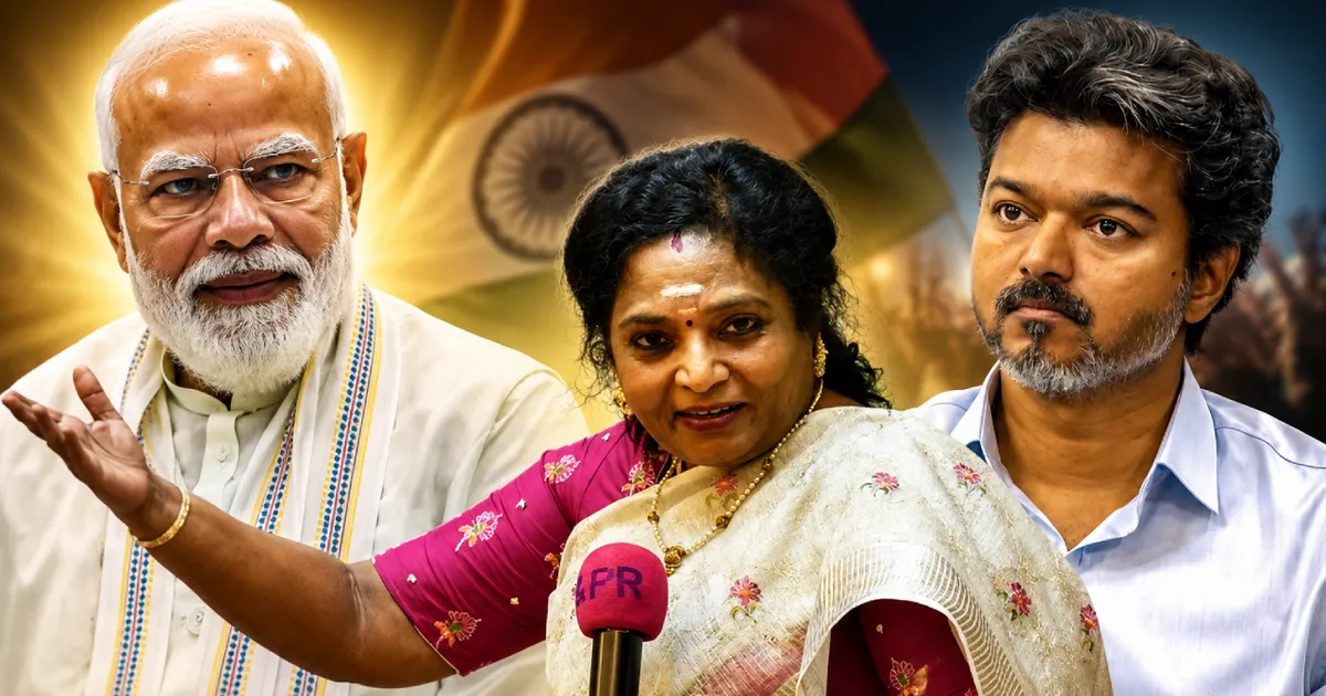 மோடிக்கு இணையாக யாரையும் நினைக்க முடியாது! விஜய் குறித்து தமிழிசை பேச்சு!