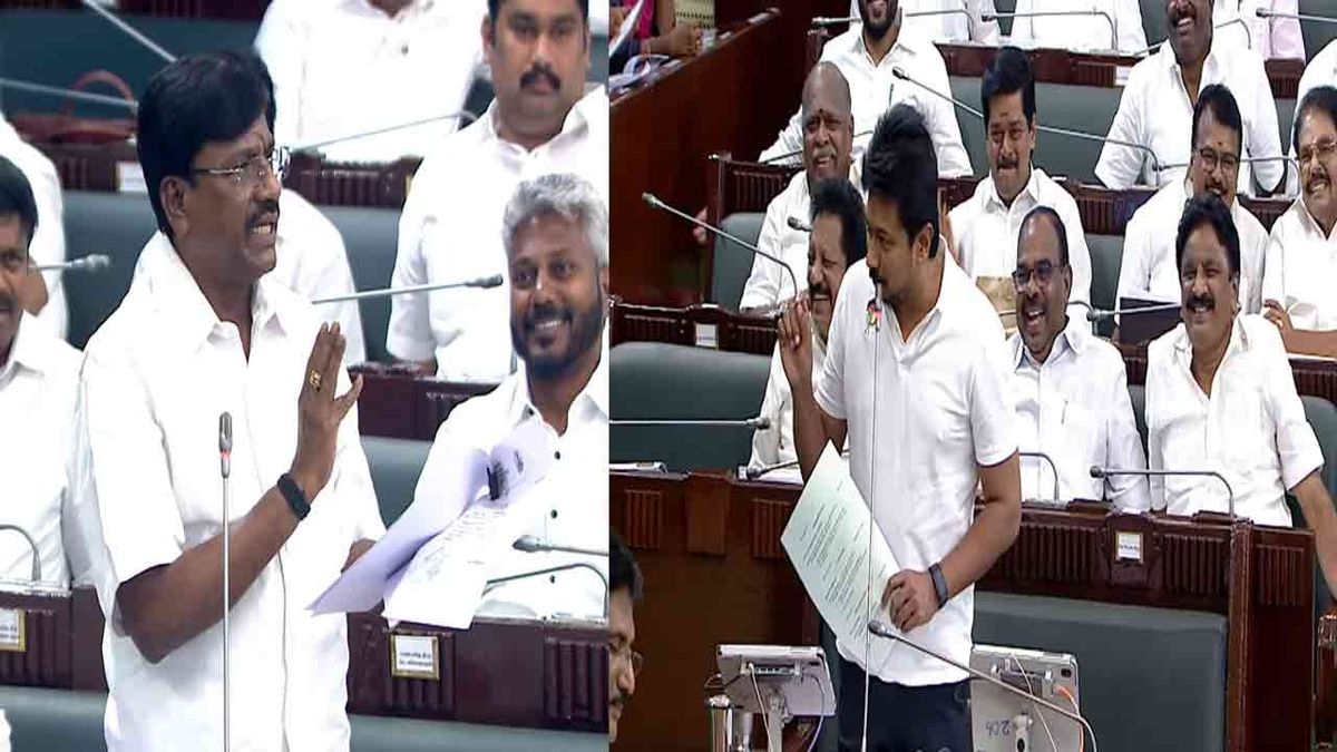 நீண்ட நேரமாகப் பேசிய காங்கிரஸ் அமைச்சர்; உதயநிதியின் கிண்டலால் அவையில் சிரிப்பலை!