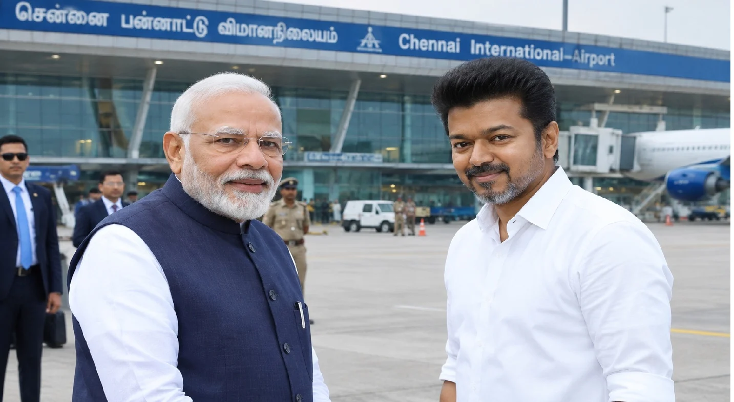 சென்னை விமான நிலையம் : பிரதமருக்கு முதல்வர் விஜய் கடிதம்