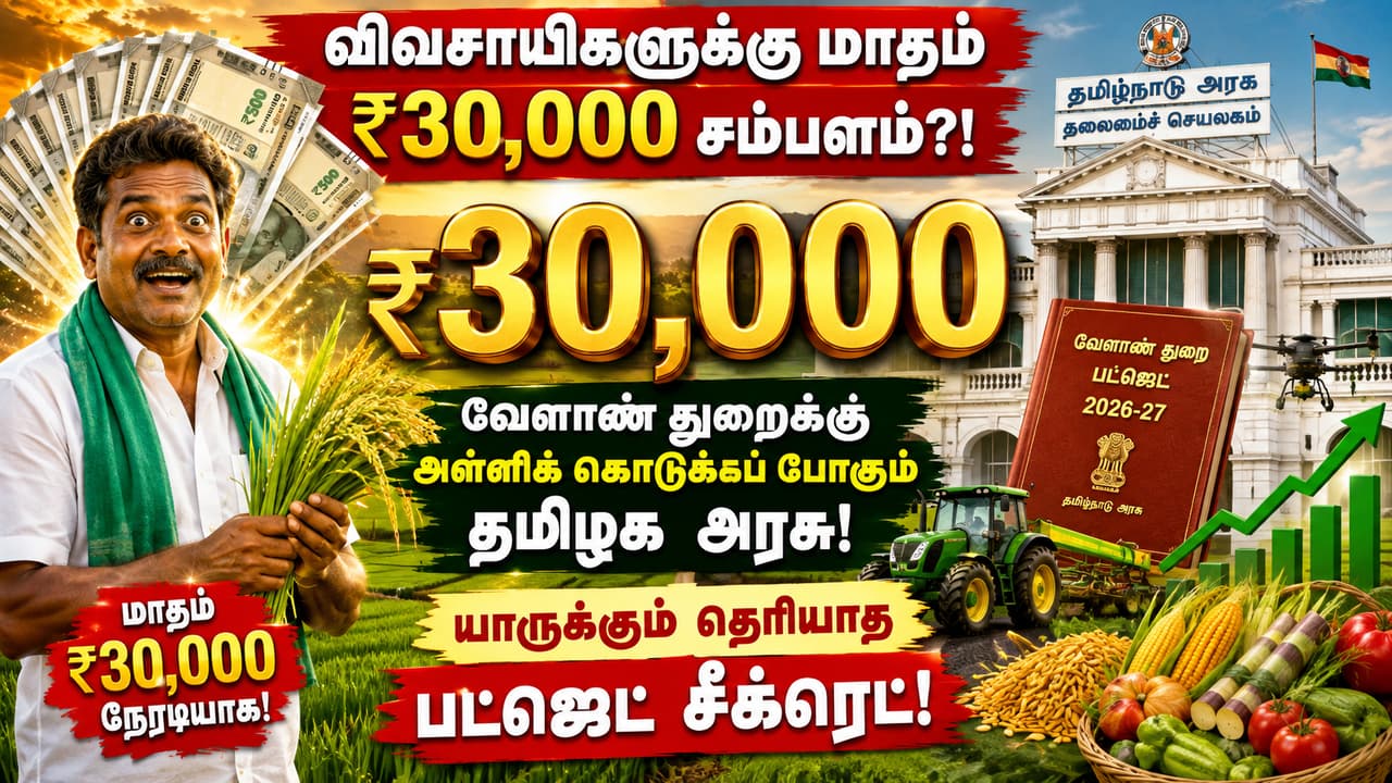 விவசாயிகளுக்கு மாதம் ரூ.30,000 சம்பளம்.?! வேளாண்துறைக்கு அள்ளிக் கொடுக்க போகும் தமிழக அரசு.! யாருக்கும் தெரியாத பட்ஜெட் சீக்ரெட்.!