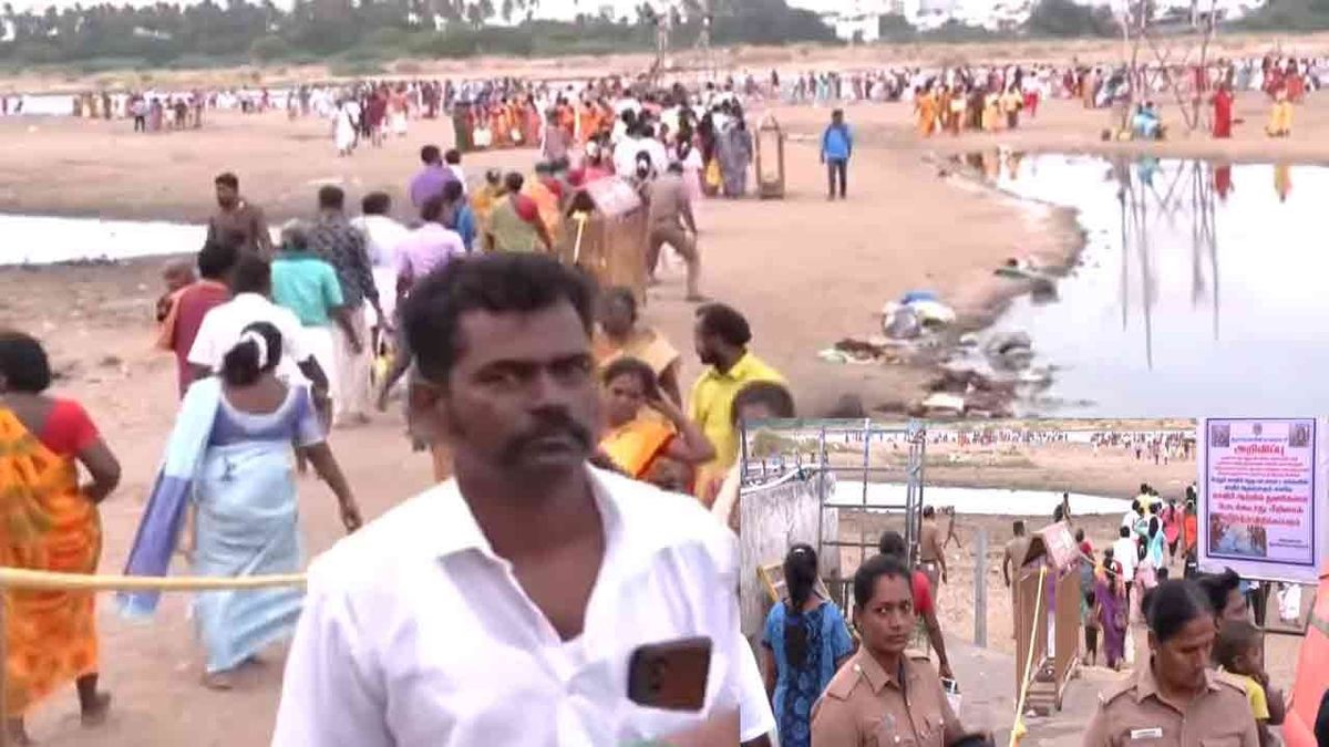 ஆடிப்பெருக்கு விழா : காவிரி ஆற்றுக் கரையில் குவிந்த புதுமணத் தம்பதிகள்!