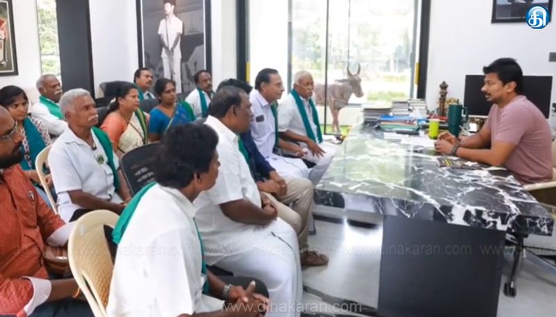 எதிர்க்கட்சி தலைவர் உதயநிதி ஸ்டாலினுடன் விவசாய சங்க பிரதிநிதிகள் சந்திப்பு