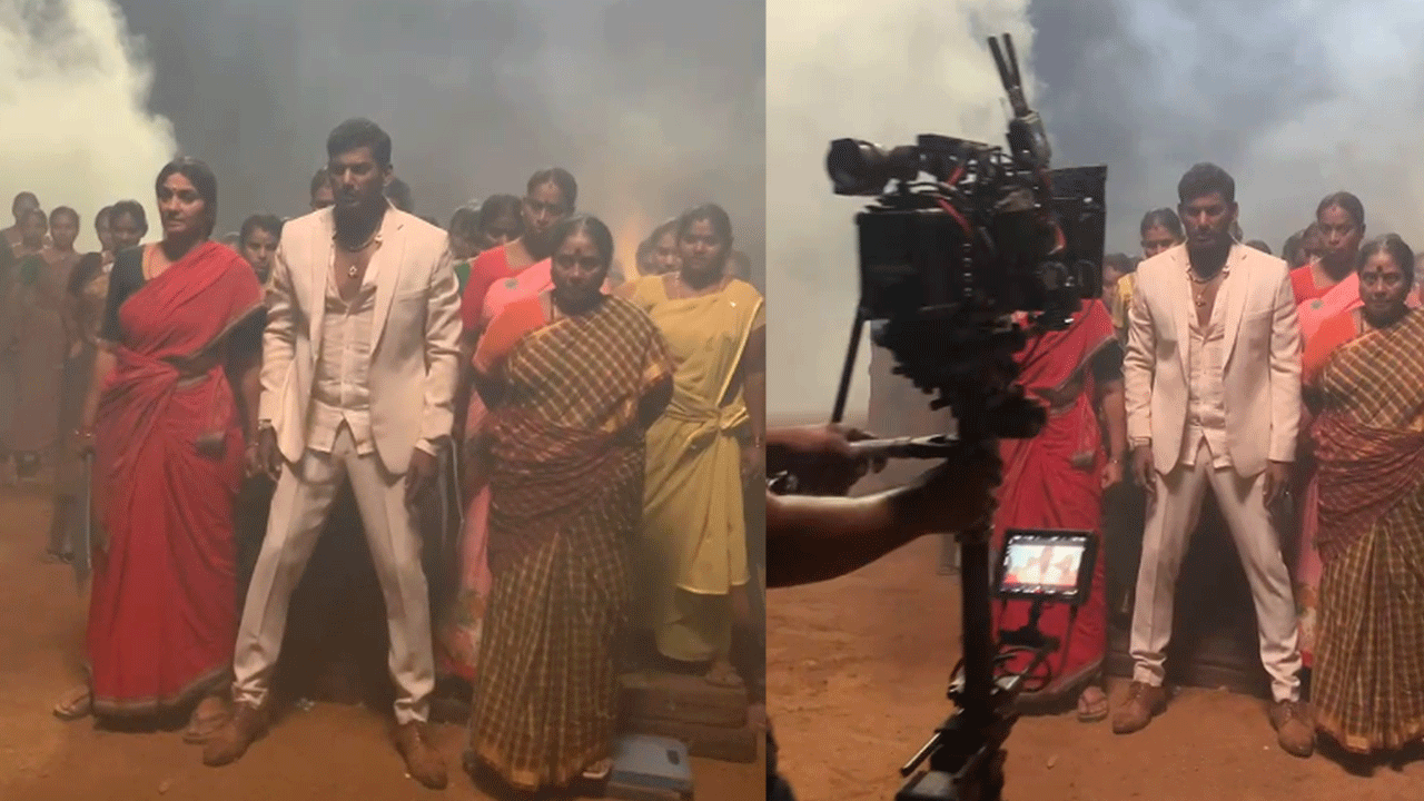 நடிகர் விஷாலின் ‘மகுடம்’ படப்பிடிப்பு தளத்தின் BTS காட்சிகள் வெளியீடு..!