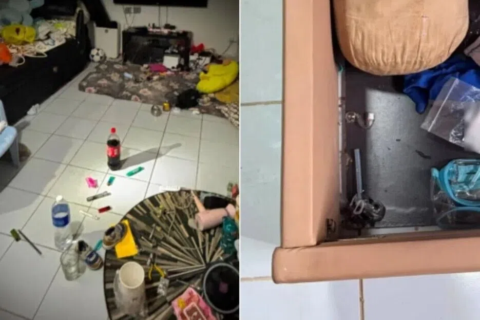 குழந்தைகள் முன்னிலையில் போதைப்பொருள் உட்கொண்ட தம்பதி