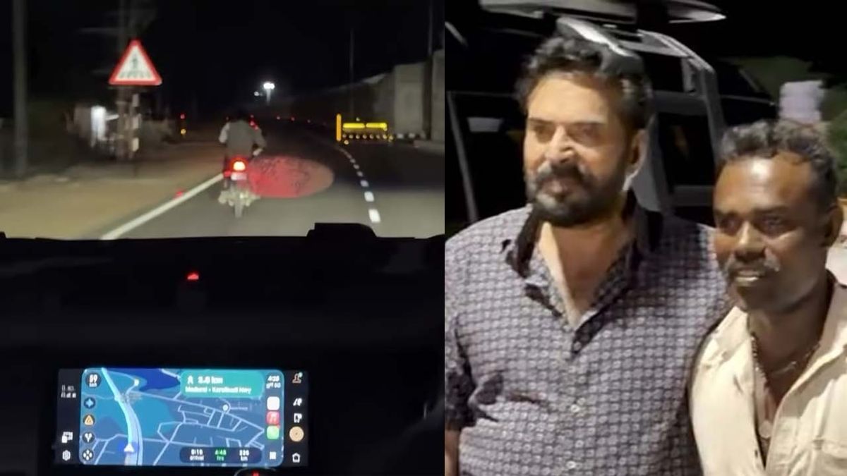 காரைக்குடியில் நள்ளிரவில் தவித்த மம்மூட்டி: 10 கிலோமீட்டர் வழிகாட்டிய பெட்ரோல் பங்க் ஊழியர்