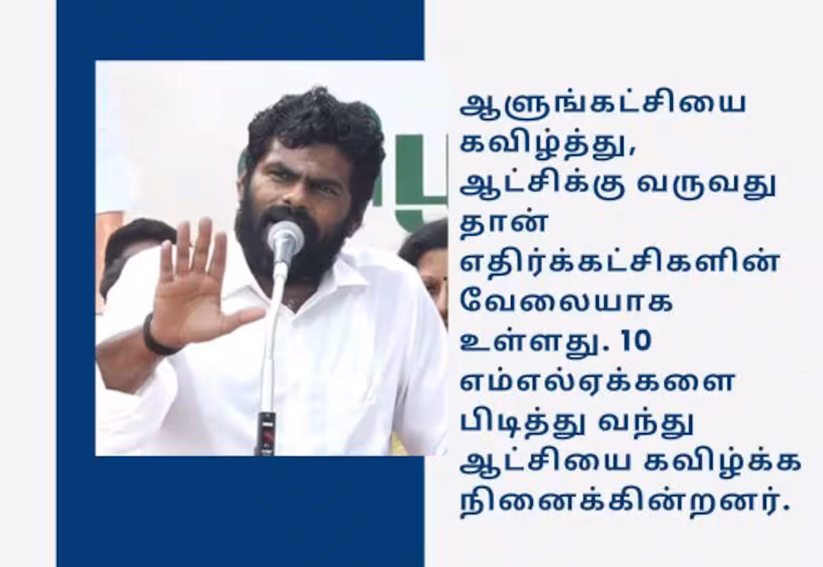 தவெக அரசுக்கு ஓராண்டு அவகாசம் கொடுங்கள்: அண்ணாமலை வலியுறுத்தல்