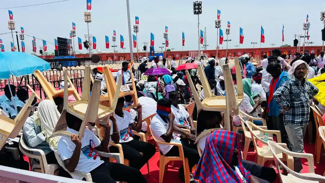 உளுந்தூர்பேட்டையில் விசிக தமிழ் தேசிய எழுச்சி மாநாடு: கொளுத்தும் வெயிலையும்