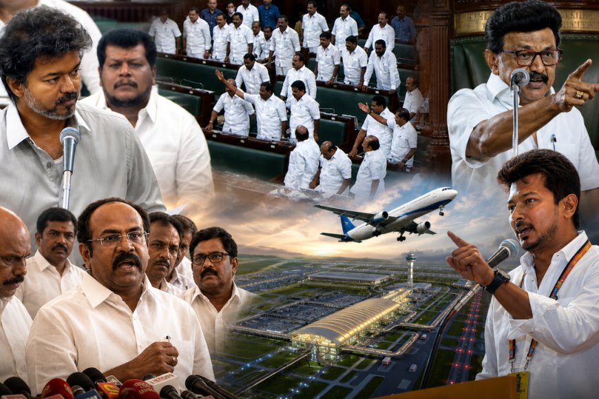 விஜய்யின் பரந்தூர் ரத்து அறிக்கை... கண்டனம் குரல்களை எழுப்பி வரும் திமுக!