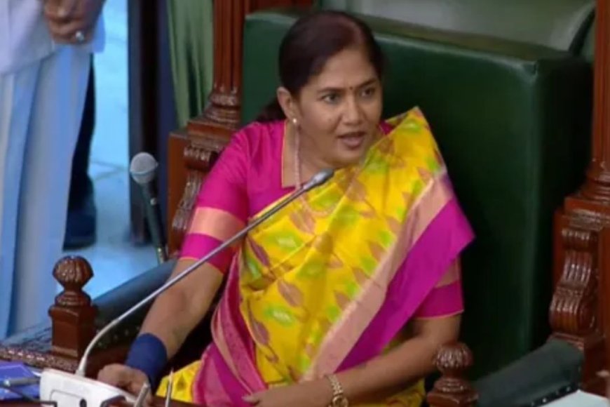 சபாநாயகர் நாற்காலியில் சத்யபாமா....பாராட்டைப் பெற்ற தவெக அரசு!
