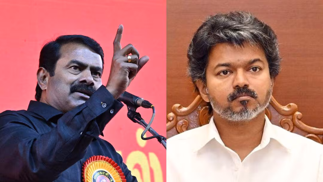 தமிங்கலம் பேசுவதற்கா வழிகாட்டியாக இருக்கிறீர்கள்? முதல்வர் விஜய்க்கு சீமான்